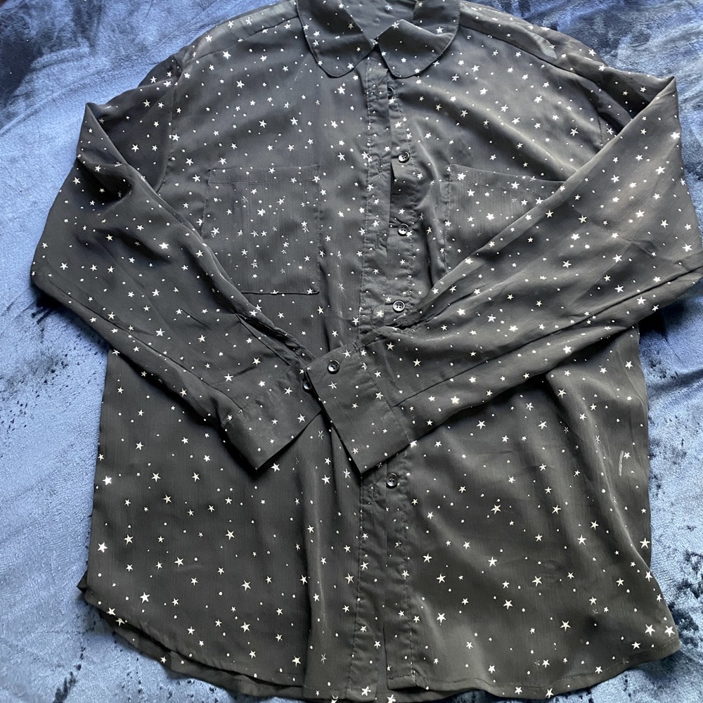 Black button down